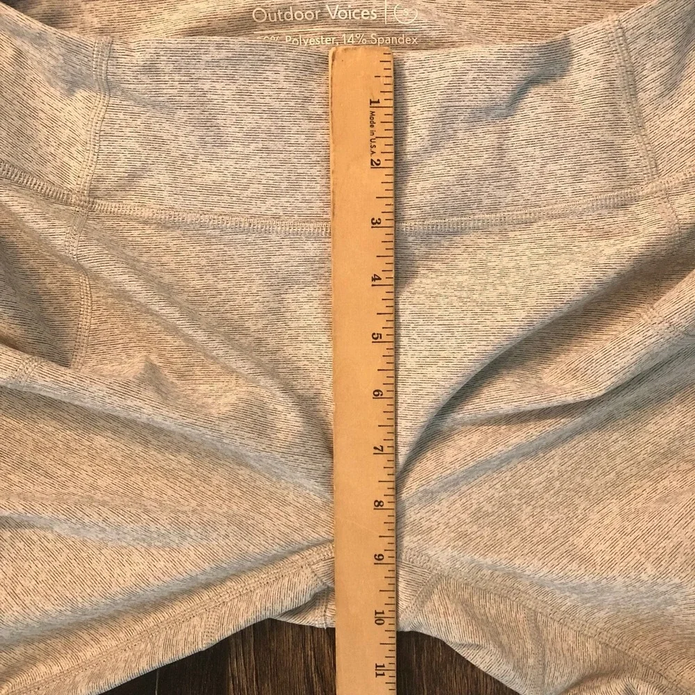 Outdoor Voices Leggings Womens Small Heathered Gray Tech Sweat 7/8 Yoga
